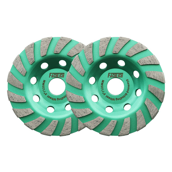 FACHLICH Diamond Turbo Sintered Grinding Wheel  1pc or 2pcs Dia 4''/4.5''/5'' for Concrete Masonry Brick