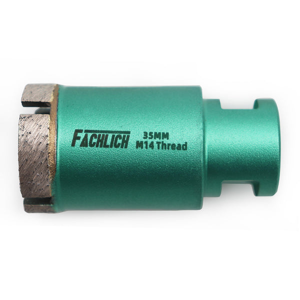 FACHLICH Welded Diamond Drilling Core Bits with M14 Thread for Drilling Marble Granite Artificial Stone Tile Dia 20-75mm