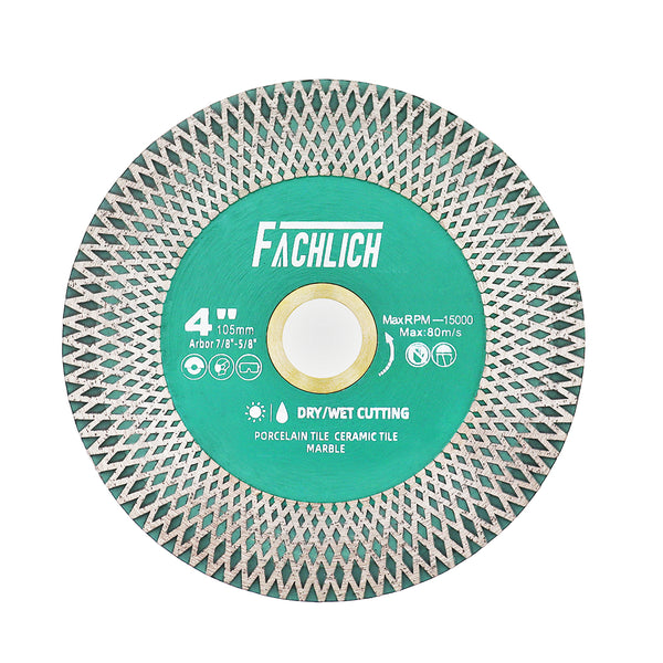 FACHLICH X Mesh Diamond Double Sided Cutting and Grinding Disc for Marble Ceramic Tile Porcelain Dia 105/115/125mm