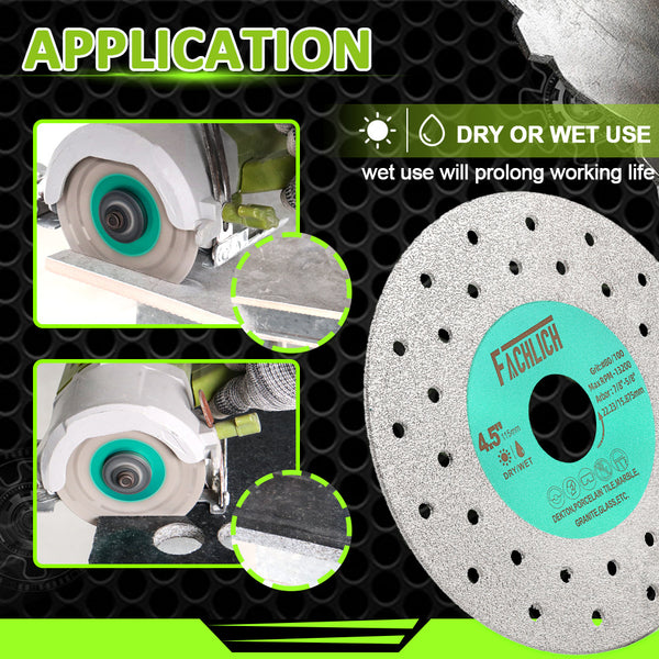 FACHLICH 1/2/3pcs Porous Widened Cutting Blade 75/115/125mm Ultra-Thin Disc Dekton Porcelain Tile Marble Glass Granite