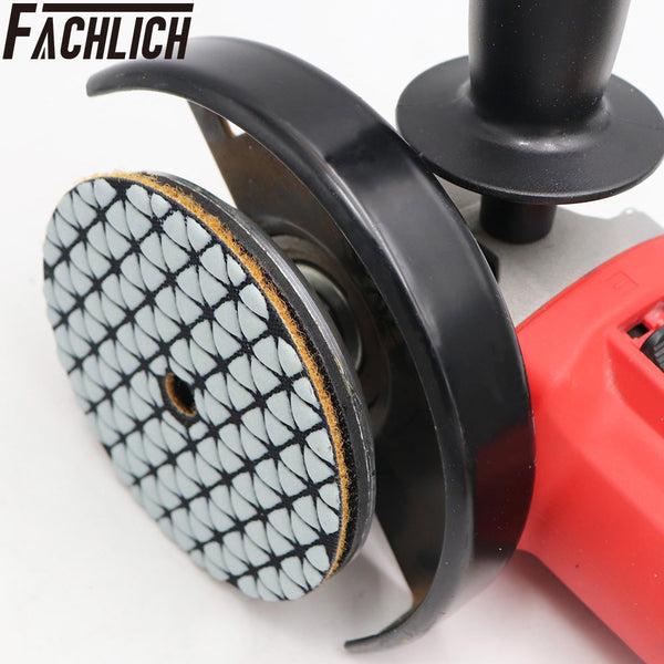 FACHLICH Diamond Flexible Dry Polishing Pads for Granite Marble Dia 4''/100mm 8pcs/set