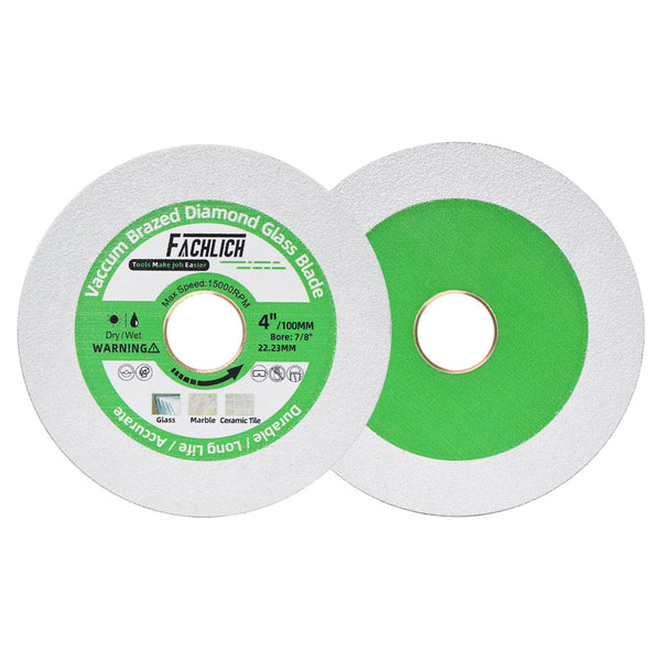 FACHLICH Diamond Cutting Grinding Disc Dia 3"/4"/4.5"/5" for Glass Tile Marble Jade Crystal Wine Bottle Saw Blade