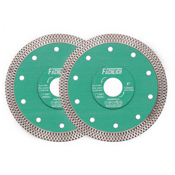 FACHLICH X Mesh Turbo Diamond Cutting Disc for Porcelain Marble Tile Ceramic Dia 4"/4.5''/5''/7''/8''/9''/10''/12''/14''