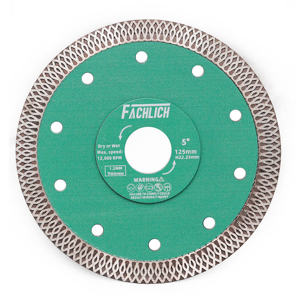 FACHLICH X Mesh Turbo Diamond Cutting Disc for Porcelain Marble Tile Ceramic Dia 4"/4.5''/5''/7''/8''/9''/10''/12''/14''