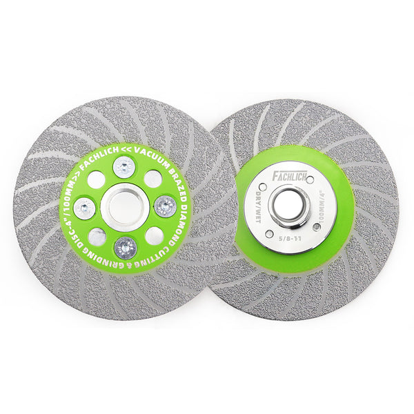 FACHLICH Diamond Double Sided Turbo Cutting Disc Grinding Wheel with 5/8-11 or M14 Thread for Tile Concrete Granite Marble Dia 100/115/125mm