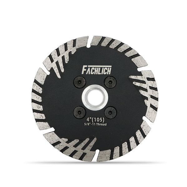 FACHLICH Diamond Saw Blades with Slant Protection Teeth for Cutting Ceramic Tile Granite Marble Brick Masonry Dia 4"/4.5"/5"/7"/9" with 5/8-11 or M14 Thread