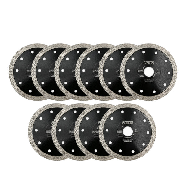 FACHLICH X Mesh Turbo Diamond Saw Blade for Cutting Porcelain Marble Tile Ceramic Dia 4''/4.5''/5''/7''/8''/9''/10''/12''