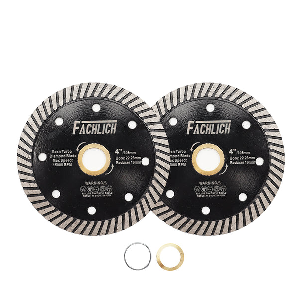 FACHLICH Hot Pressed Multi Holes Diamond Turbo Saw Blade for Hard Material Marble Granite Diameter 4''/4.5"/5"/7"/9"