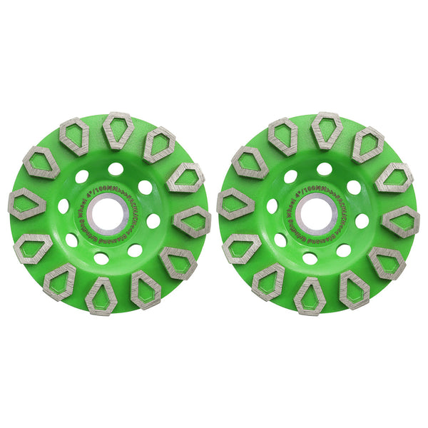 FACHLICH Diamond Grinding Wheel 1/2/3pcs Dia 4"/4.5" for Concrete Granite Rhombus-shaped Sintered Grinding Disc