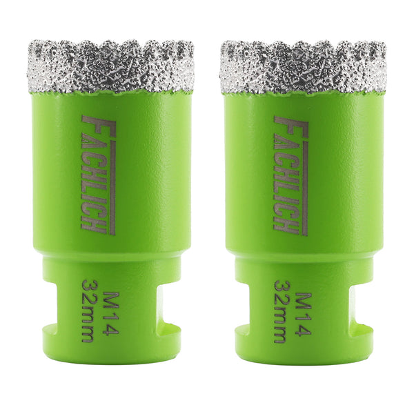 FACHLICH Diamond Drilling Core Bit 1/2pcs 20/25/30/32/35/50/68/110mm Porcelain Tile Marble Granite Hole Saw M14 Thread