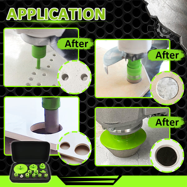 FACHLICH 13pcs 6-110mm Diamond Core Drill Bit Set for Ceramic Tile Granite Marble