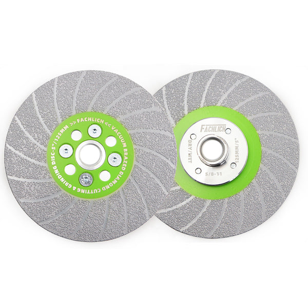 FACHLICH Diamond Double Sided Turbo Cutting Disc Grinding Wheel with 5/8-11 or M14 Thread for Tile Concrete Granite Marble Dia 100/115/125mm