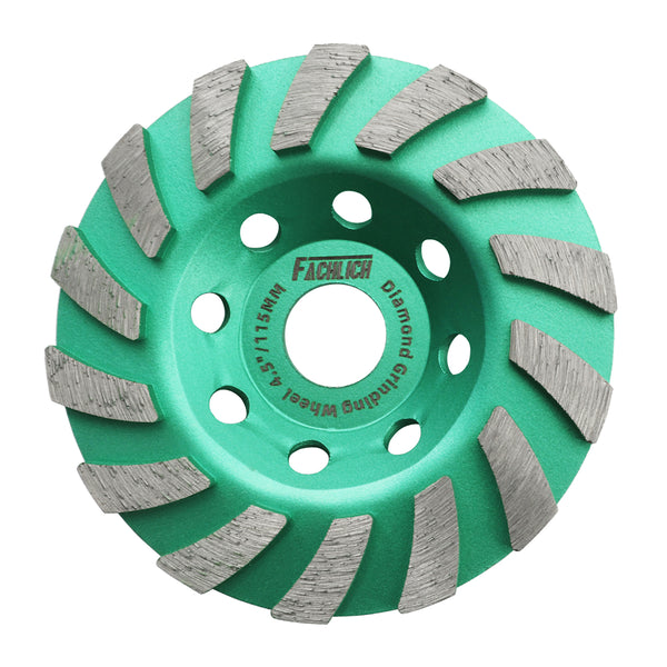 FACHLICH Diamond Turbo Sintered Grinding Wheel  1pc or 2pcs Dia 4''/4.5''/5'' for Concrete Masonry Brick