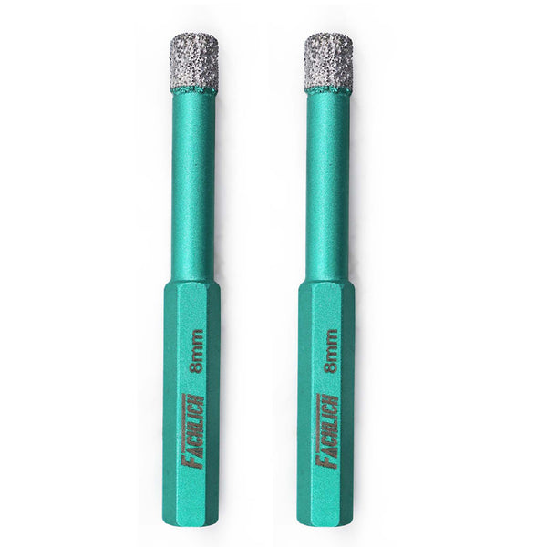 FACHLICH Diamond Hexagon Shank Drilling Core Bits for Tile Porcelain Ceramic Marble Dia 5/6/8/10/12/14 mm