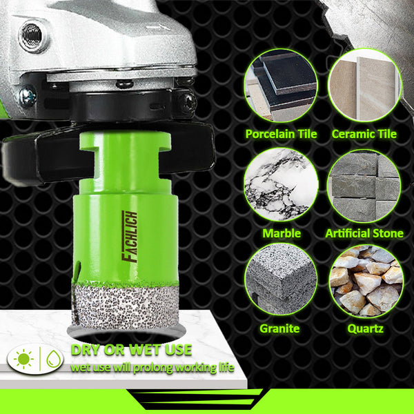 FACHLICH 10pcs 6/6/8/10/35/50/68MM Diamond Drill Bits 25MM Grinding Cutting Bit Hex Adapter For Marble Tile Porcelain Granite