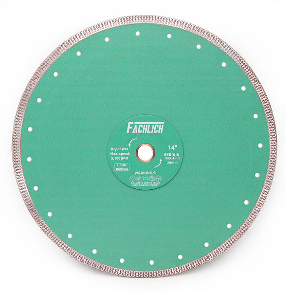 FACHLICH X Mesh Turbo Diamond Cutting Disc for Porcelain Marble Tile Ceramic Dia 4"/4.5''/5''/7''/8''/9''/10''/12''/14''