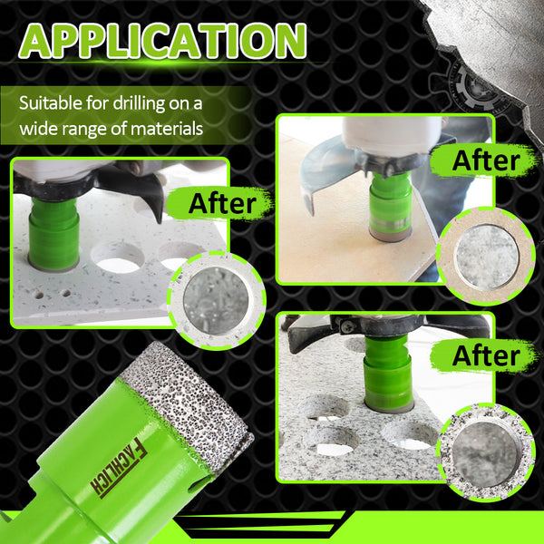 FACHLICH 13pcs 6-110mm Diamond Core Drill Bit Set 5inch Cutting Grinding Saw Blades for Ceramic Tile Granite Marble