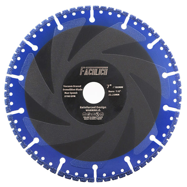 FACHLICH Metal Cutting Diamond Blade All Purpose Cut Off Wheel for Rebar Sheet Metal Angle Iron Stainless Steel Dia 4.5"/5"/6"/7"/9"/12"/14"/16"