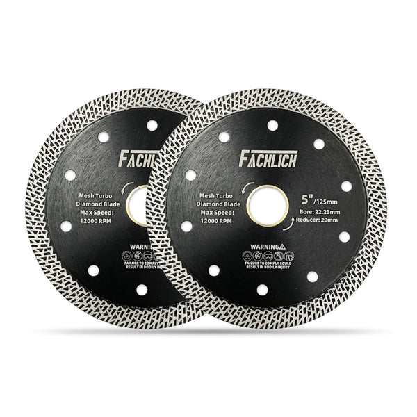 FACHLICH Mesh Turbo Diamond Saw Blade for Cutting Ceramic Tile Granite Marble Brick Dia 4''/4.5''/5''/7''/9''