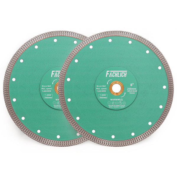 FACHLICH X Mesh Turbo Diamond Cutting Disc for Porcelain Marble Tile Ceramic Dia 4"/4.5''/5''/7''/8''/9''/10''/12''/14''