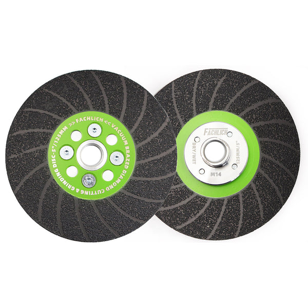 FACHLICH Diamond Double Sided Turbo Cutting Disc Grinding Wheel with 5/8-11 or M14 Thread for Tile Concrete Granite Marble Dia 100/115/125mm