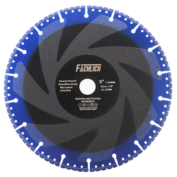 FACHLICH Metal Cutting Diamond Blade All Purpose Cut Off Wheel for Rebar Sheet Metal Angle Iron Stainless Steel Dia 4.5"/5"/6"/7"/9"/12"/14"/16"