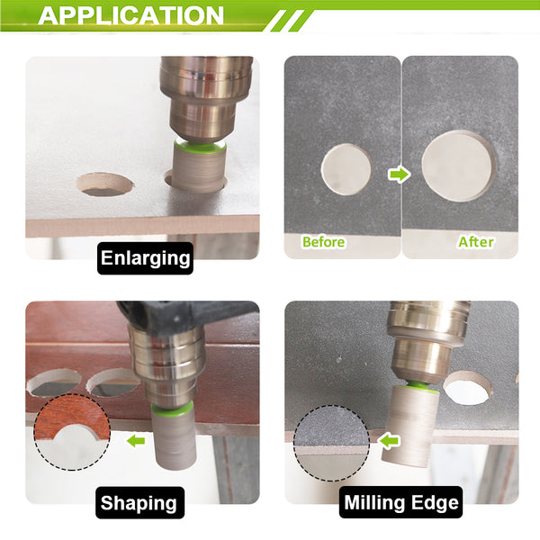 FACHLICH Diamond Milling Finger Bit 1/2pcs Dia 20/25mm Enlarging Shaping the Hole Ceramic Marble Granite Hexagonal Shank