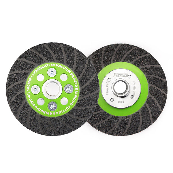 FACHLICH Diamond Double Sided Turbo Cutting Disc Grinding Wheel with 5/8-11 or M14 Thread for Tile Concrete Granite Marble Dia 100/115/125mm