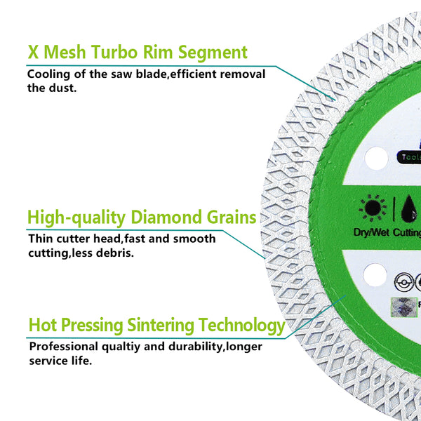 FACHLICH Diamond X Mesh Cutting Disc 2/3/5/10pcs Dia 85mm Porcelain Tile Marble Granite Hot Pressing Saw Blades