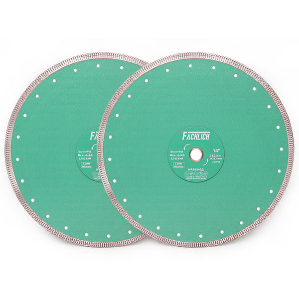 FACHLICH X Mesh Turbo Diamond Cutting Disc for Porcelain Marble Tile Ceramic Dia 4"/4.5''/5''/7''/8''/9''/10''/12''/14''