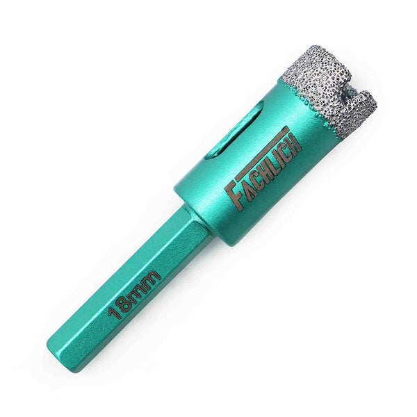 FACHLICH Hex Shank Vacuum Brazed Diamond Drill Bits for Granite Marble Tile Dia 16-68mm