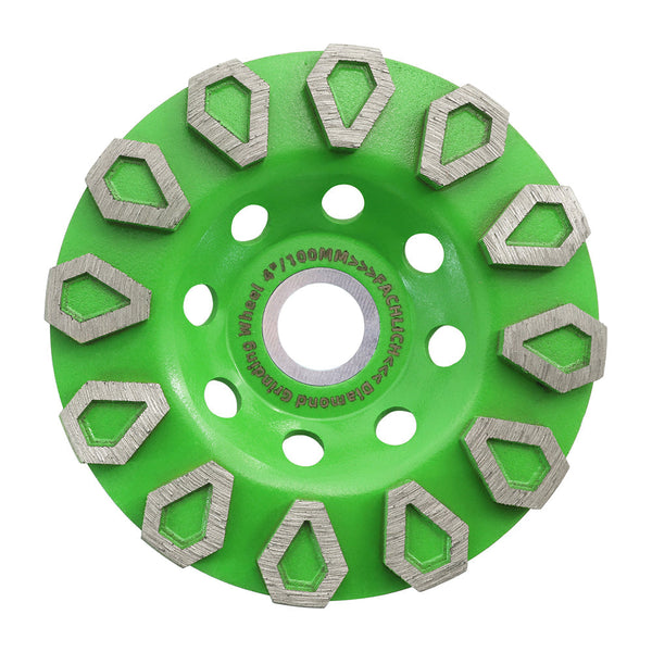 FACHLICH Diamond Grinding Wheel 1/2/3pcs Dia 4"/4.5" for Concrete Granite Rhombus-shaped Sintered Grinding Disc