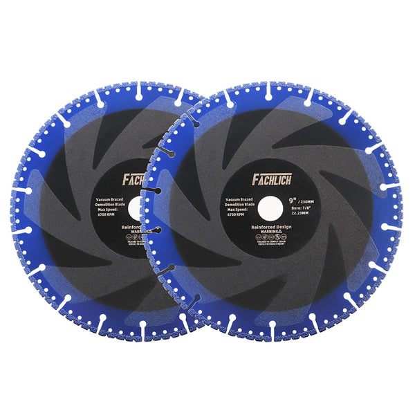 FACHLICH Metal Cutting Diamond Blade All Purpose Cut Off Wheel for Rebar Sheet Metal Angle Iron Stainless Steel Dia 4.5"/5"/6"/7"/9"/12"/14"/16"