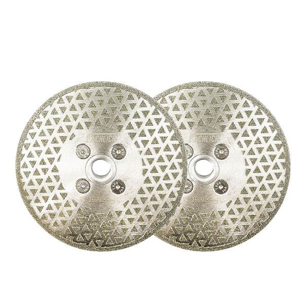 FACHLICH both Side Coated Electroplated Diamond Cutting and Grinding Disc for Granite Marble Tile Dia 4''/4.5''/5''