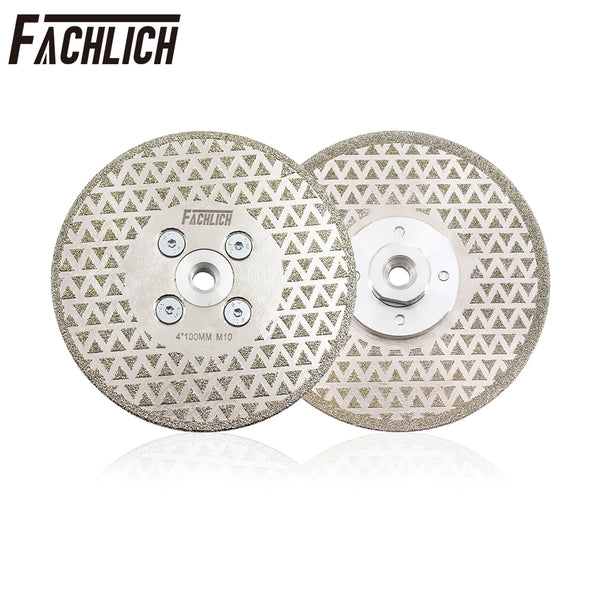 FACHLICH both Side Coated Electroplated Diamond Cutting and Grinding Disc for Granite Marble Tile Dia 4''/4.5''/5''