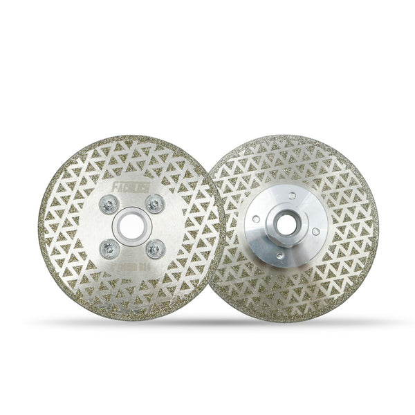 FACHLICH both Side Coated Electroplated Diamond Cutting and Grinding Disc for Granite Marble Tile Dia 4''/4.5''/5''