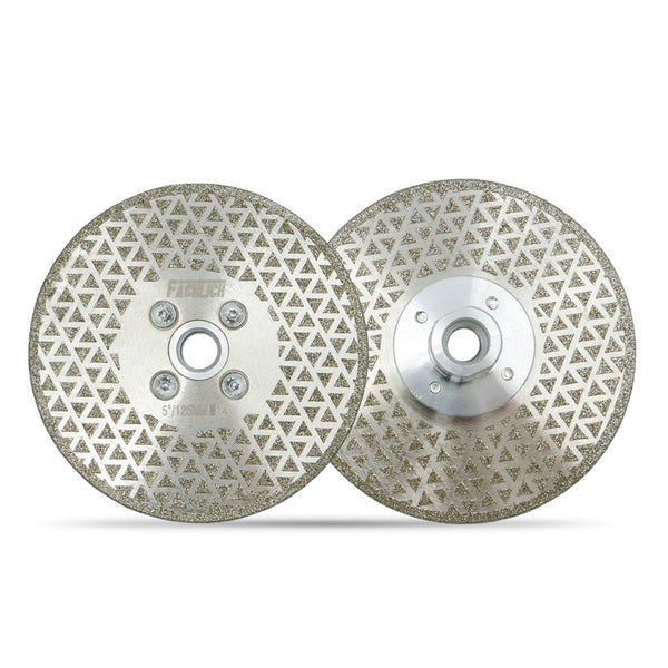 FACHLICH both Side Coated Electroplated Diamond Cutting and Grinding Disc for Granite Marble Tile Dia 4''/4.5''/5''