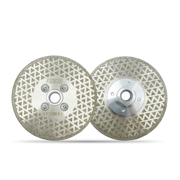 FACHLICH both Side Coated Electroplated Diamond Cutting and Grinding Disc for Granite Marble Tile Dia 4''/4.5''/5''