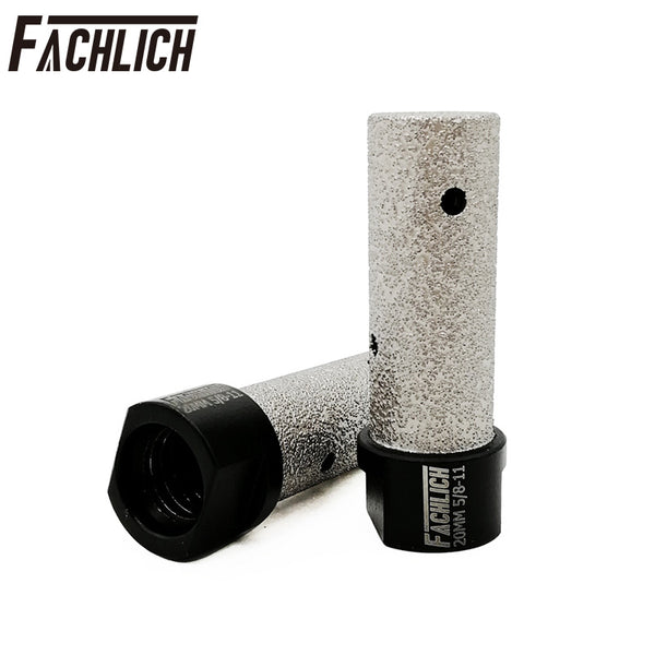 FACHLICH Diamond Finger Milling Bits with 5/8-11 Thread for Beveling Existing Holes in Porcelain Ceramic Marble Granite Dia 10/20/25mm