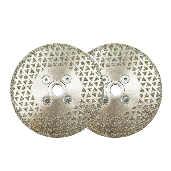 FACHLICH both Side Coated Electroplated Diamond Cutting and Grinding Disc for Granite Marble Tile Dia 4''/4.5''/5''