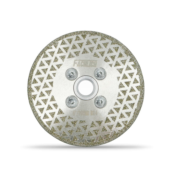 FACHLICH both Side Coated Electroplated Diamond Cutting and Grinding Disc for Granite Marble Tile Dia 4''/4.5''/5''