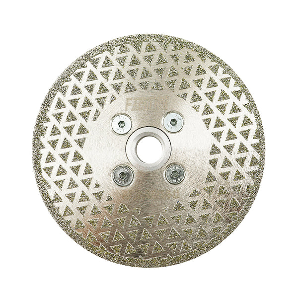 FACHLICH both Side Coated Electroplated Diamond Cutting and Grinding Disc for Granite Marble Tile Dia 4''/4.5''/5''