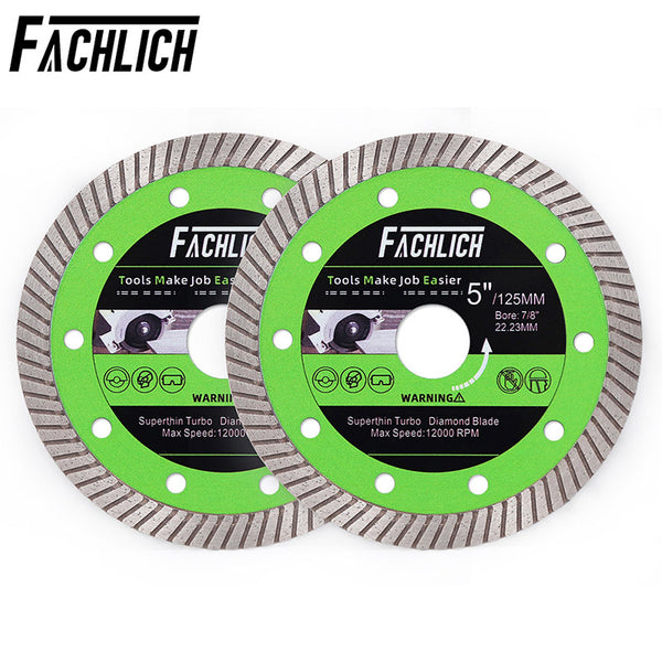 FACHLICH Super-Thin Diamond turbo Cutting Saw Blades for Cutting Hard Material Ceramic Tile Granite Dia 4"/4.5"/5"