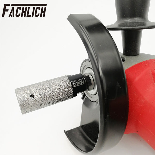 FACHLICH Diamond Finger Milling Bits with 5/8-11 Thread for Beveling Existing Holes in Porcelain Ceramic Marble Granite Dia 10/20/25mm