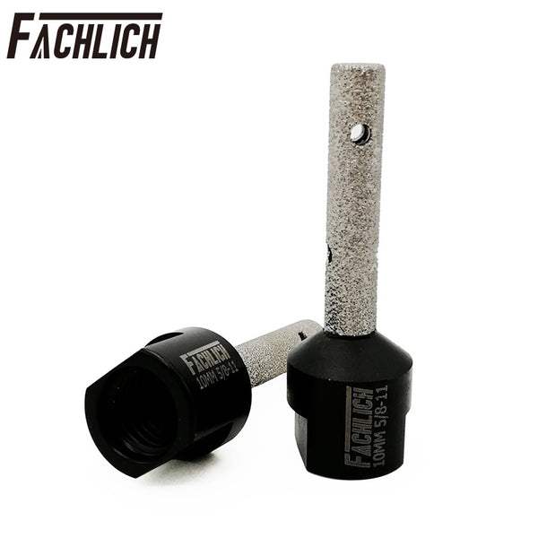 FACHLICH Diamond Finger Milling Bits with 5/8-11 Thread for Beveling Existing Holes in Porcelain Ceramic Marble Granite Dia 10/20/25mm