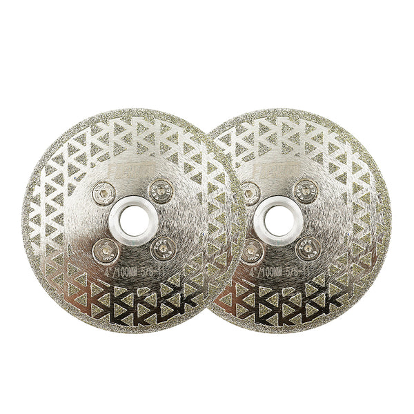 FACHLICH both Side Coated Electroplated Diamond Cutting and Grinding Disc for Granite Marble Tile Dia 4''/4.5''/5''