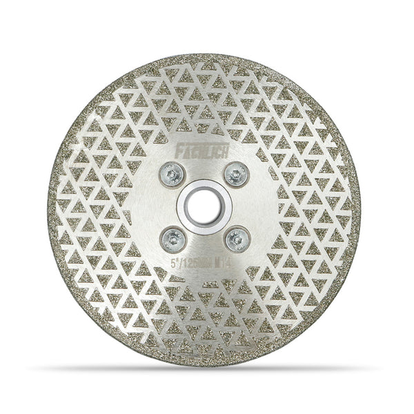 FACHLICH both Side Coated Electroplated Diamond Cutting and Grinding Disc for Granite Marble Tile Dia 4''/4.5''/5''