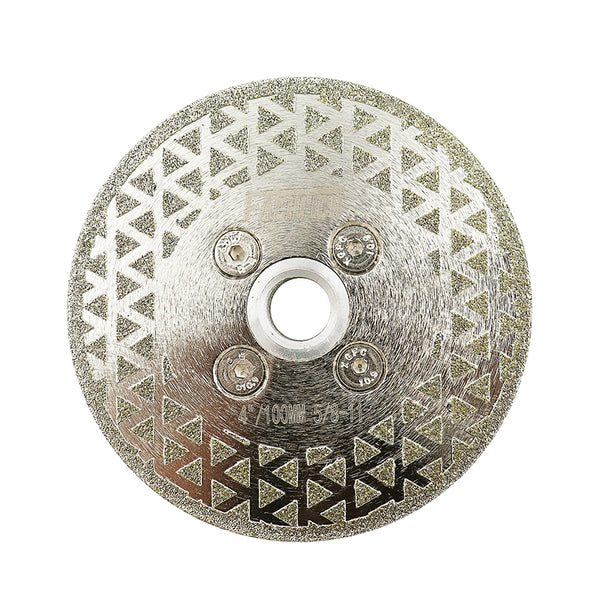 FACHLICH both Side Coated Electroplated Diamond Cutting and Grinding Disc for Granite Marble Tile Dia 4''/4.5''/5''