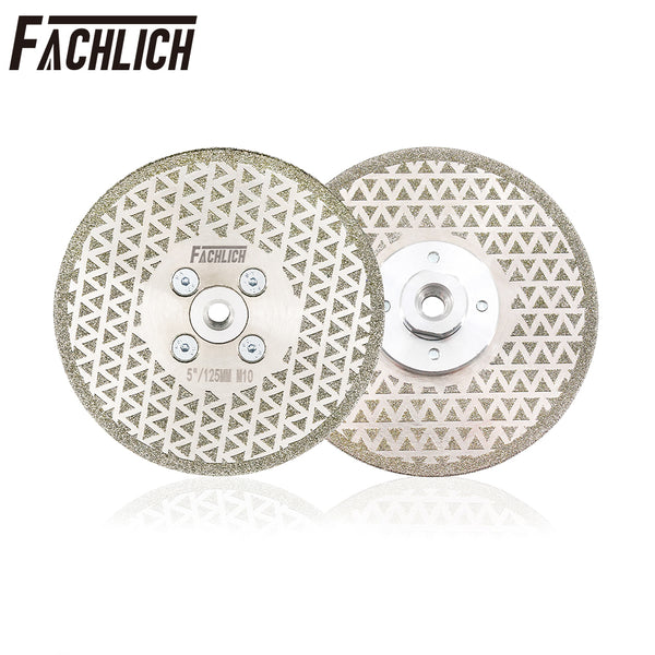 FACHLICH both Side Coated Electroplated Diamond Cutting and Grinding Disc for Granite Marble Tile Dia 4''/4.5''/5''